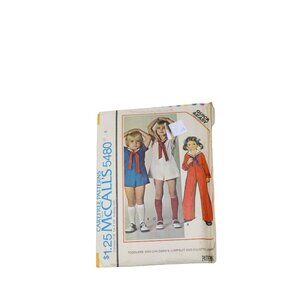 1977 Jumpsuit Pattern McCalls 5480 Size 6 Child  93515